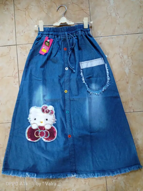 ROK JEANS BULU HELLO KITTY TERBARU BEST SELLER MUAT USIA 1-13Th Perempuan Bayi 5