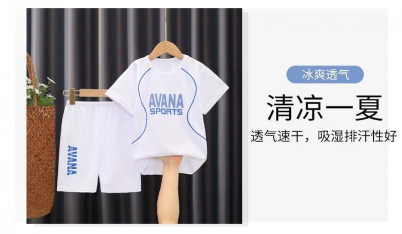Product Introduction of 2025 Children's Short Sleeve Set Big Kids Sportswear Boys Girls Casual Summer Quick-Dry Clothes Summer Baby Two-Piece Set 14