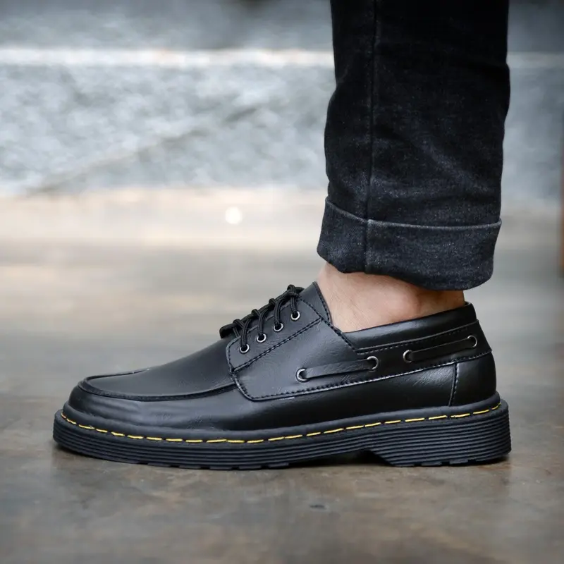RIONZ x PERSIE SERIES - Sepatu Formal Pria Casual Kantoran Nikahan Kulit Syntetis Asli Original Pantofel Pria Resmi Formal Hitam Coklat Gaya Trendy Kasual Kantor Kuliah Pesta Kondangan Gereja Kerja PNS Guru Kekinian Terlaris Terbaru Murah Shoes Black 4