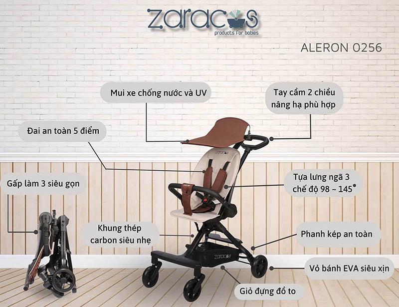 Product Introduction of XE ĐẨY BÉ ĐA CHIỀU GỌN NHẸ ZARACOS ALERON 2056 (3 tháng - 5 tuổi) 1