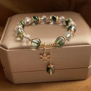 Gelang Tangan Hantu Hijau, Reka Bentuk Niche DIY, Loket Kepingan Salji, Fesyen, Untuk Wanita, Cadangan Hadiah Percutian, dengan Kotak Hadiah, Baharu pada 2025