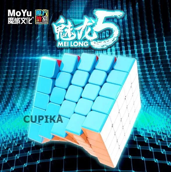 Cube Magic Puzzle 5x5 meilong speed cube stikerless Plastik Games Toys
