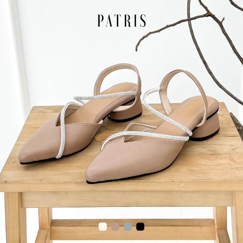 PATRIS Celeste Mules Wanita Heels / Hak 5 Cm Black Shoes Pesta 4