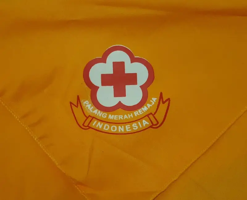 Slayer syal PMI/PMR bordir untuk mula madya dan wira Biru Hijau 7