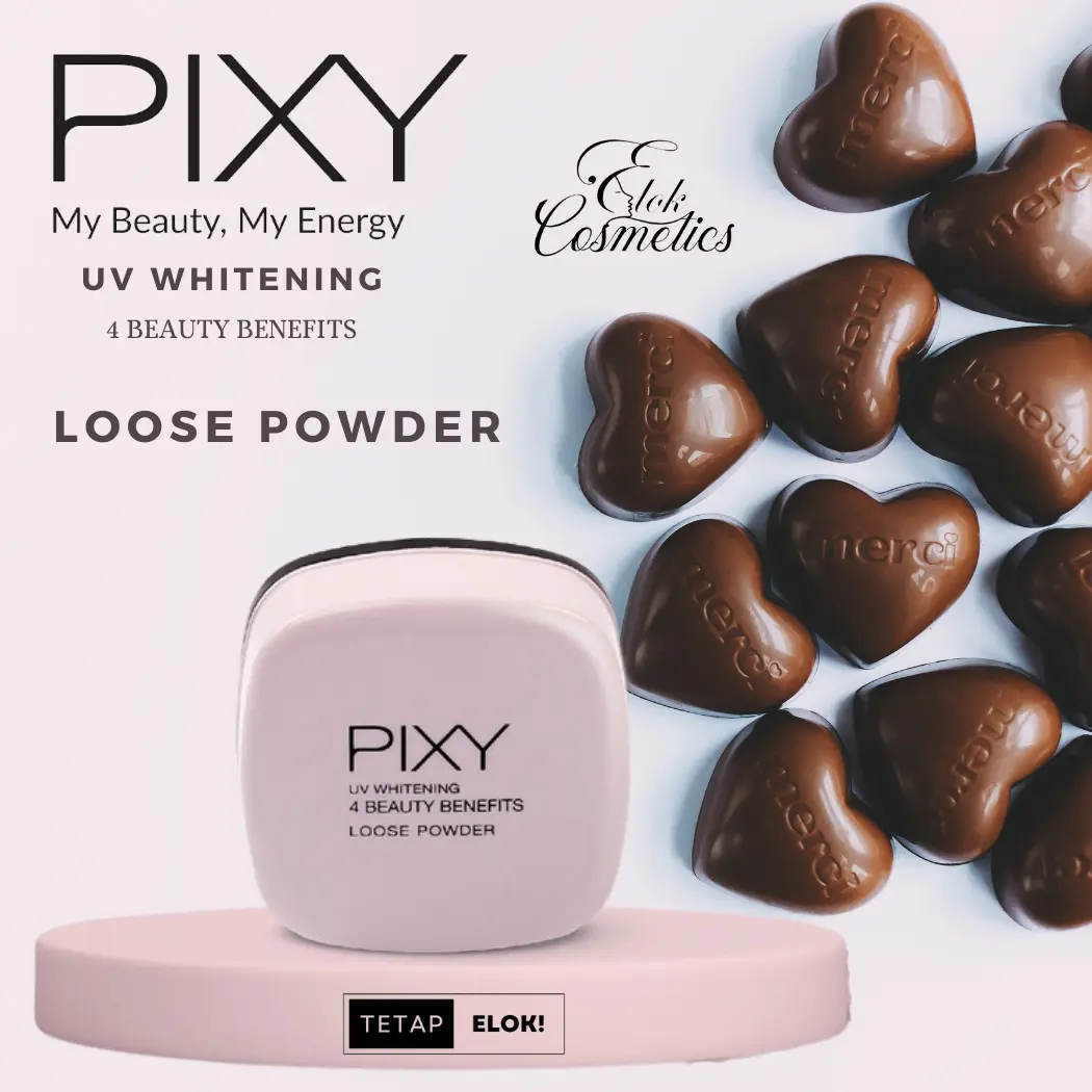 PIXY UV WHITENING LOOSE POWDER BEDAK TABUR DENGAN 4 FUNGSI ORI BPOM