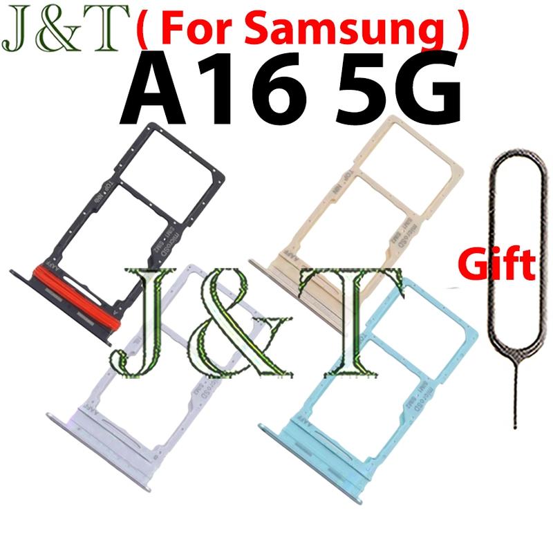 Khay đựng thẻ SIM mới cho Samsung A16 5G A166, khe cắm thẻ, bộ phận đọc thẻ, đã…