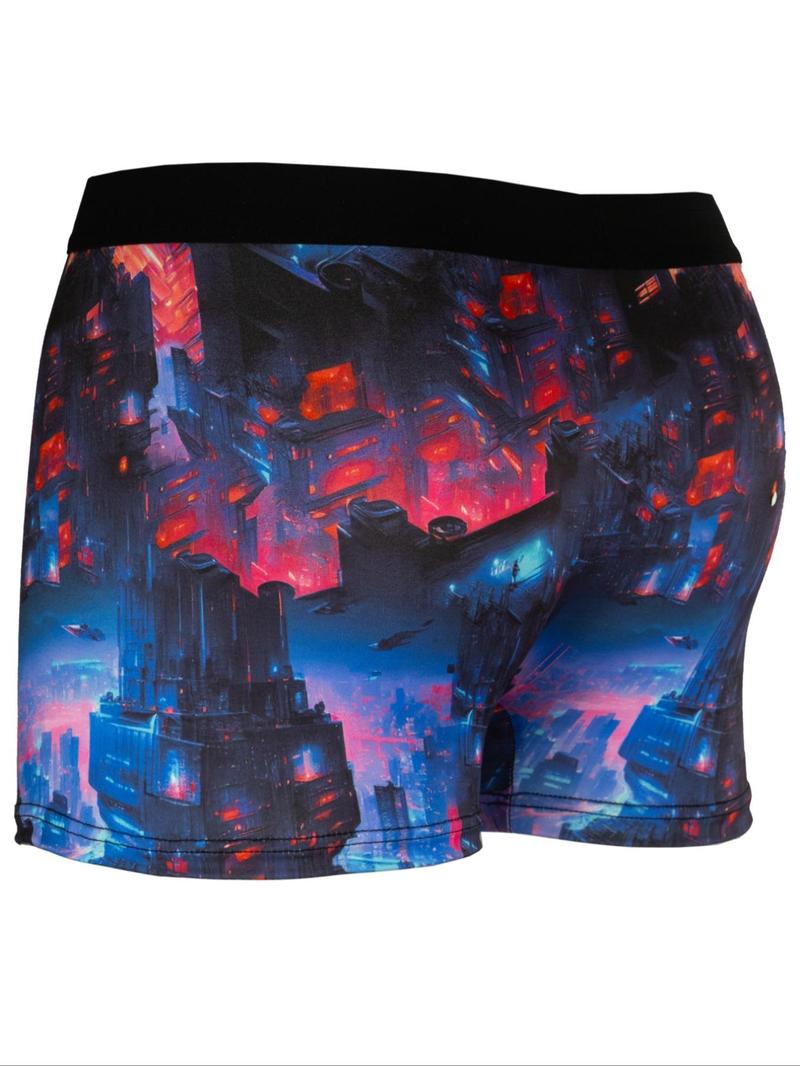 Product Introduction of Random Men's All Over Print Boxer Brief, Casual Comfy Breathable Underwear for Daily Wear, Men's Underwear for All Seasons, Undergarments 2