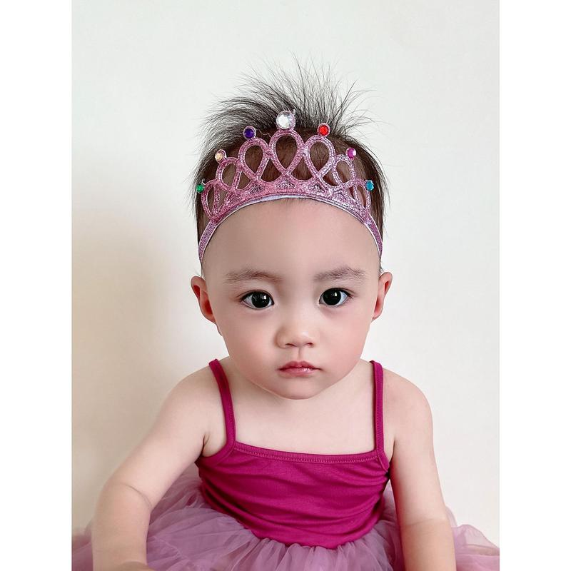 Baby Girl Glittering Crown Baby Headbands Girls Elastic Hair Bands Hair Accessories Princess Headwear 7