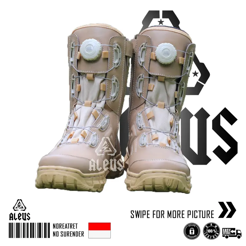 ALEUS - 021 | SEPATU TACTICAL PDL GURUN MODEL JARING TALI PUTAR 1