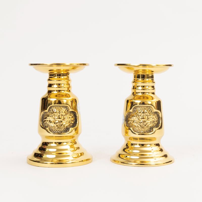 Đèn Nhỏ Đốt Nến Thảo Long 9cm rộng 5cm Bằng Đồng Nguyên Chất Bán Theo Cặp Thương Hiệu Thuận Phát Bảo Hành 5 Năm Đốt Nến Trầm Hương Trên Bàn Thờ Chùa Chiền Hỗ trợ Thiền Định Decor Decor Phòng Trang Trí Nhà