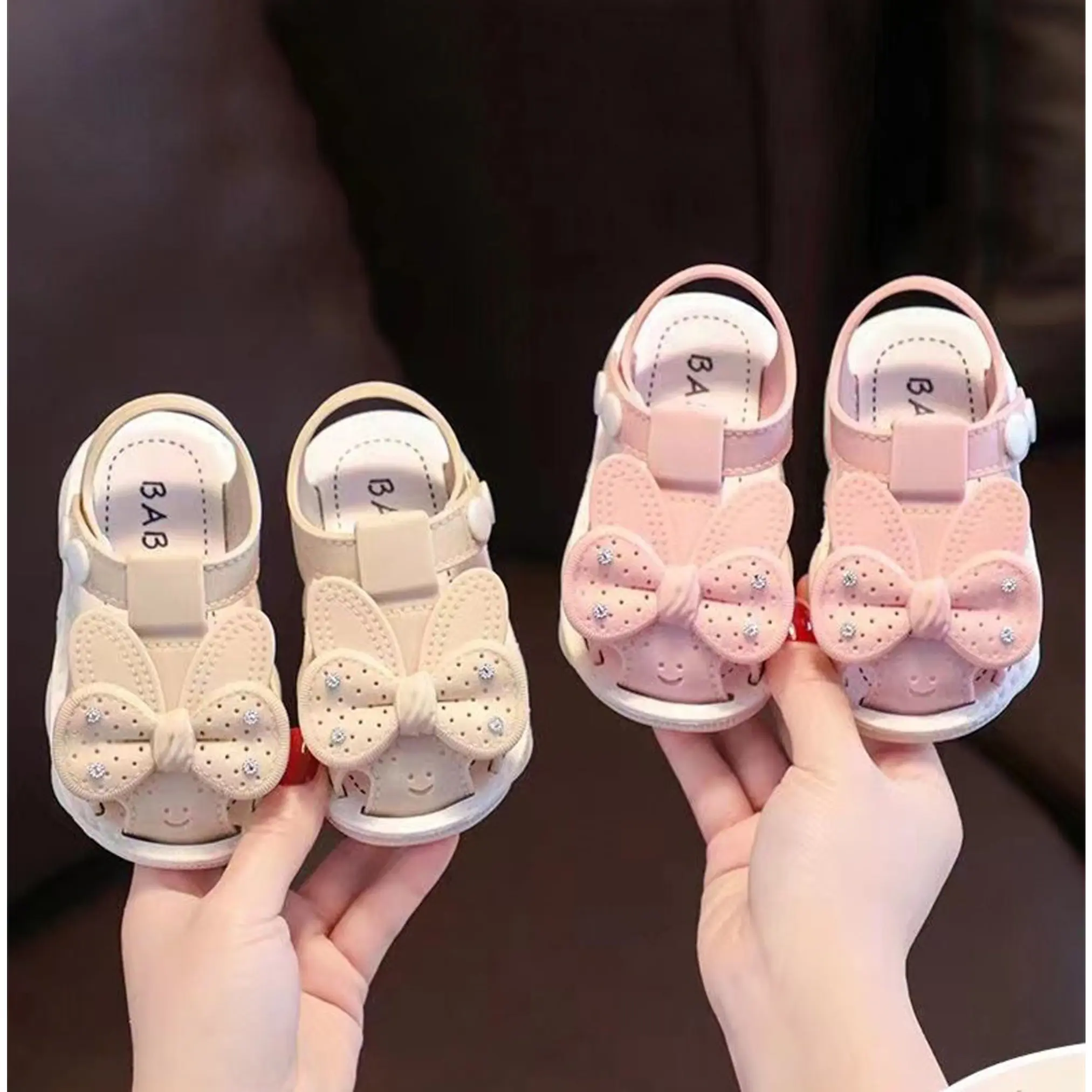 PROMO 4.4 IMPORT OkayBaby B287 Sandal Flat Pita Anak Perempuan Lucu Lembut Kekinian Sendal Casual Fashion Sepatu Bayi Cewek Bahan Karet Jelly Anti Slip Anti Licin Umur 6 Bulan - 4 Tahun Terbaru