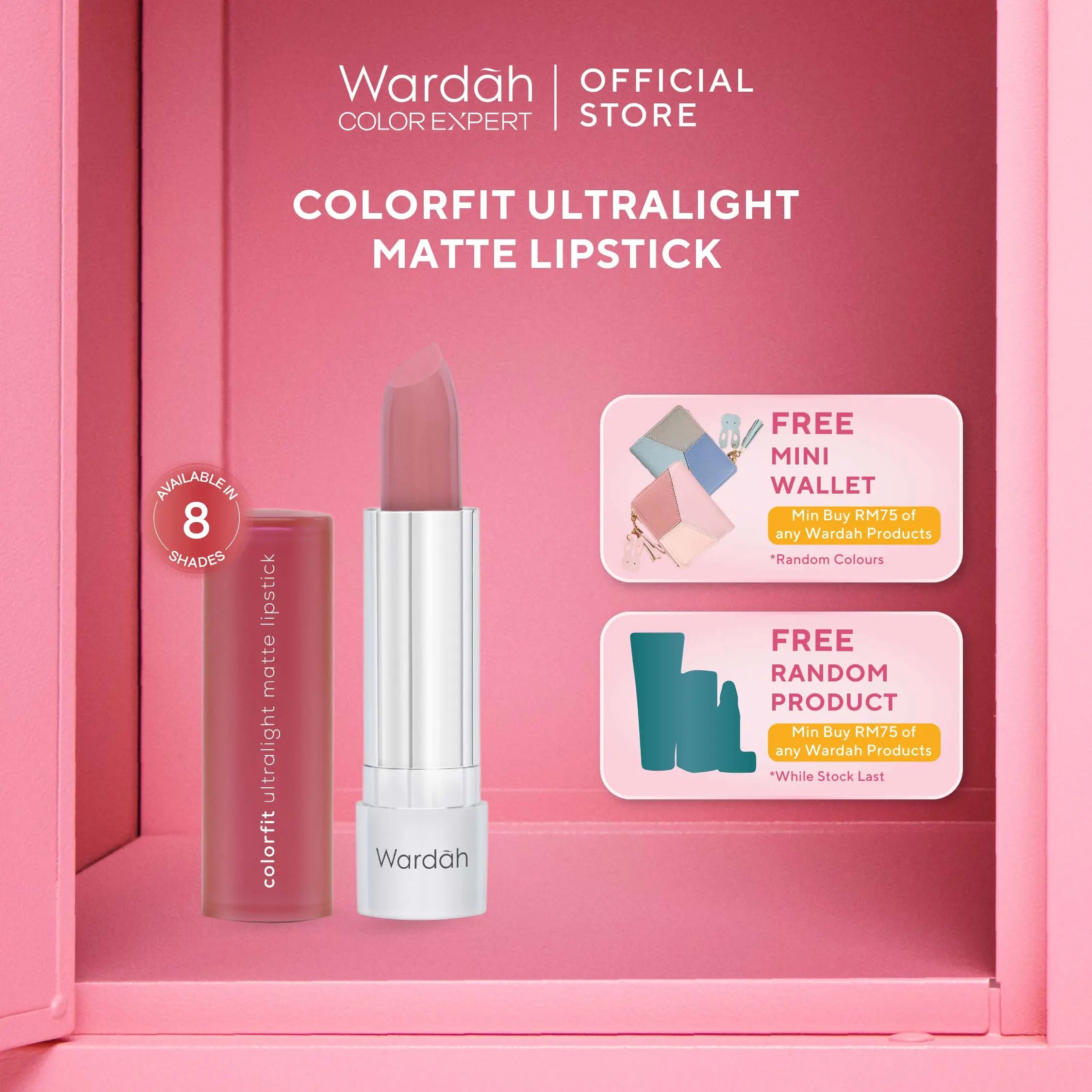 Wardah Colorfit Ultralight Matte Lipstick-Ultra Lightweight, Powdery Matte, Intense Pigmentation with Soft Matte Finish