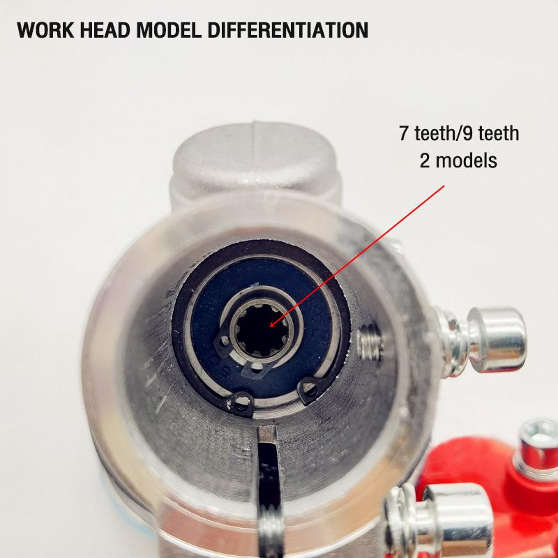Product Introduction of Garden machinery parts brush cutter gearbox assembly lawn mower working head assembly double ear weeding cutter head 19