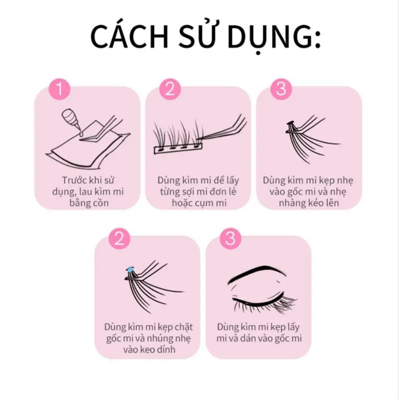 [NHỎ] Mi Giả Make Up Mắt Mlen Diary Các Loại Nữ Women 1