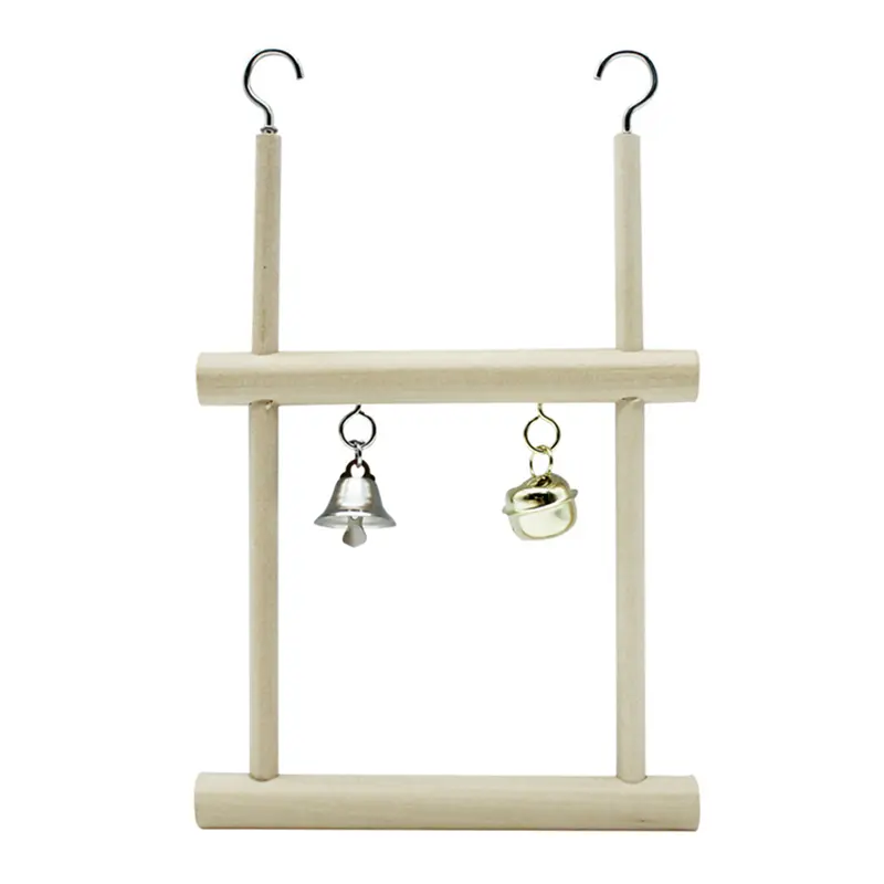 Giá Đỡ Chuông Gỗ Cho Thú Cưng, Chim, Vẹt, Xích Đu Treo, Lồng Răng Hàm, Đồ Chơi Nhai Để Chơi 8
