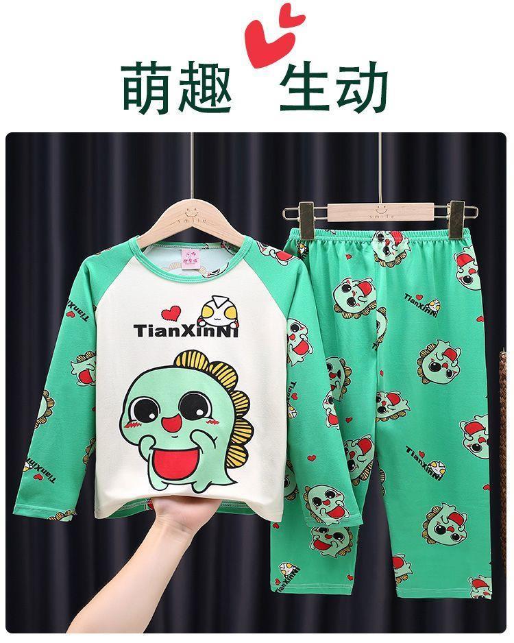 Product Introduction of Bộ Đồ Ngủ Trẻ Em, Hàng Mới Về, Mỏng Và Dài Tay, Thích Hợp Cho Mùa Xuân Và Mùa Thu, Cho Bé Gái, Trẻ Em Trung Và Lớn, Thiết Kế Hoạt Hình, Quần Áo Điều Hòa Không Khí, Bộ Quần Áo Mặc Nhà 25