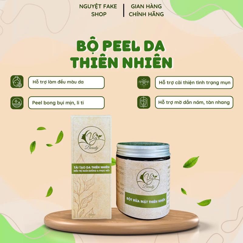 Bộ Mỹ Phẩm Hỗ Trợ Cải Thiện Da VY BEAUTY Gồm serum 100ml+ Bột rửa mặt 150gr Tặng nạ ngũ hoa Skincare.