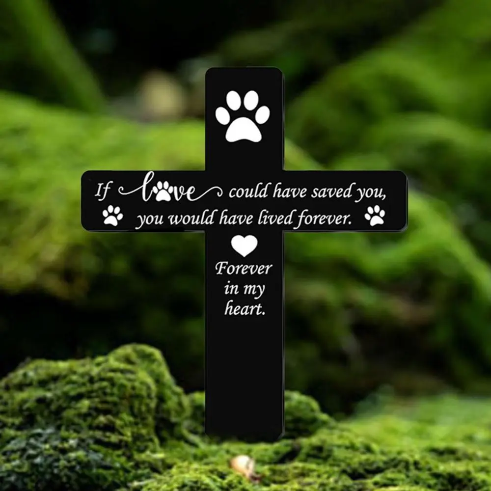 Dog Memorial Stake,Memorial Plaque,Sympathy Garden Stake,Waterproof Memorial Pet Grave Marker for Cemetery Decoration,Cat Dog