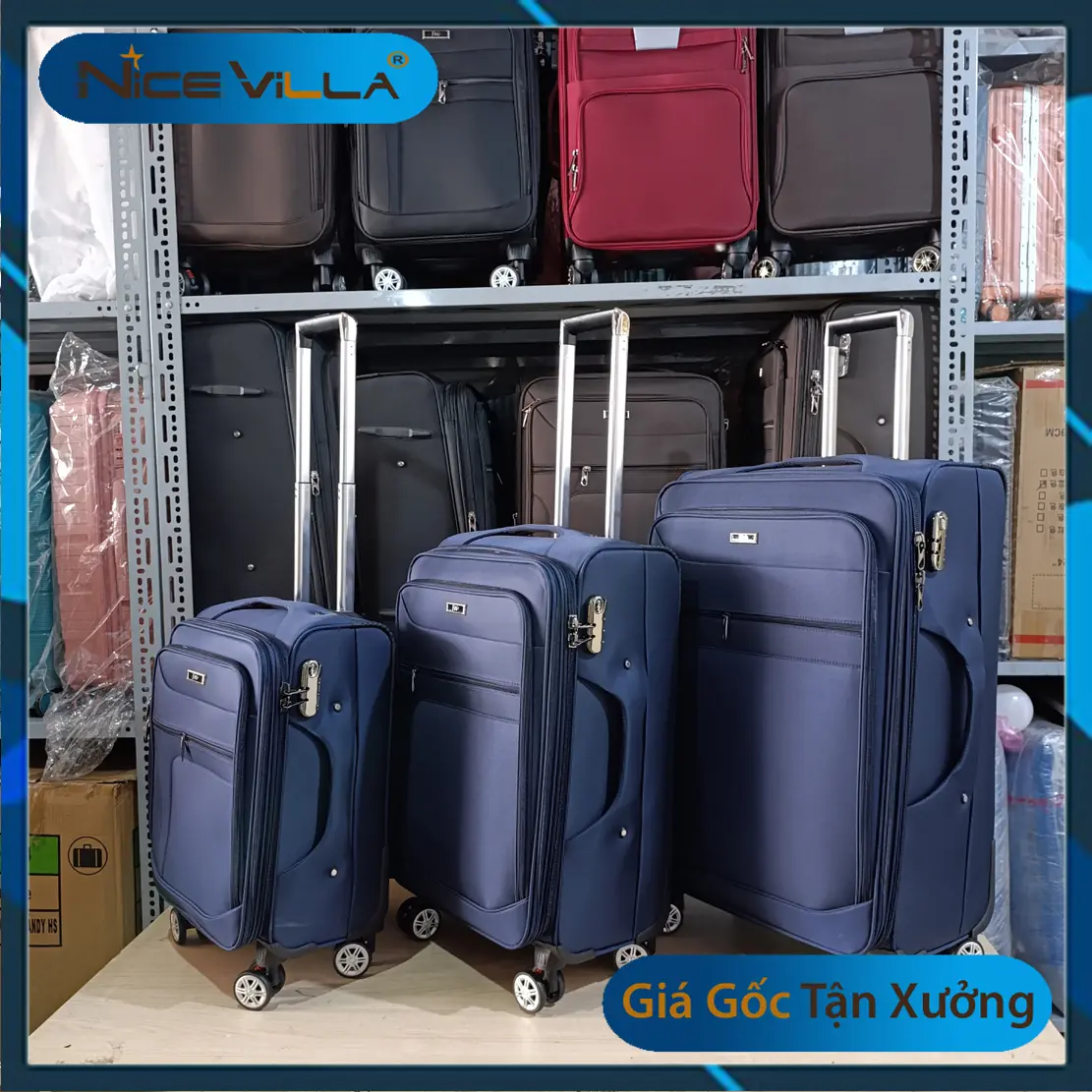 Vali Vải Khung cứng cáp Siêu Đẹp Thời Trang Có thể mở rộng Chống trộm 20inch & 24inch & 28inch