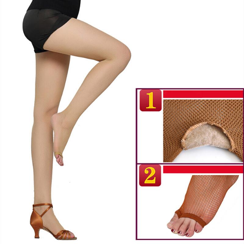 Product Introduction of Women Latin Dance Mesh Stockings Pantyhose Cotton Crotch Tights Foot Open Toe 21