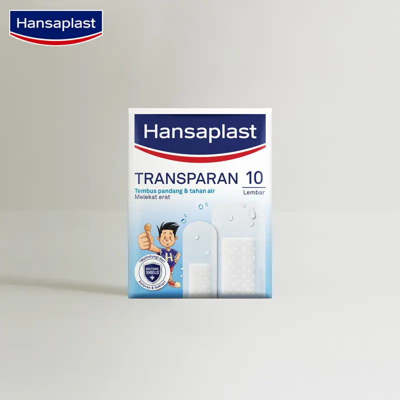 HANSAPLAST Plester Transparan Tahan Air Transparent isi 10 P3K Bening - Tembus pandang 1
