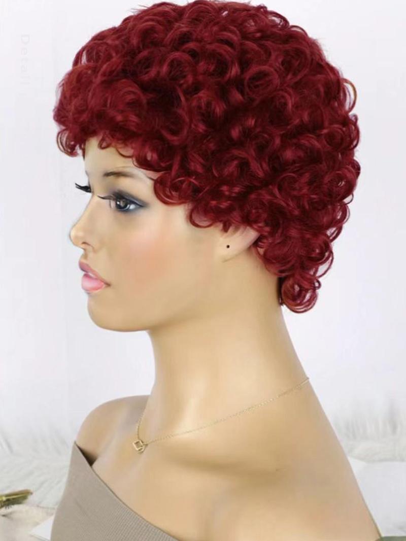 Product Introduction of 10 Inch Short Wigs for Women, Gorgeous Fluffy Wigs with Bangs, Synthetic Full Machine Wigs for Party, Daily Use 5