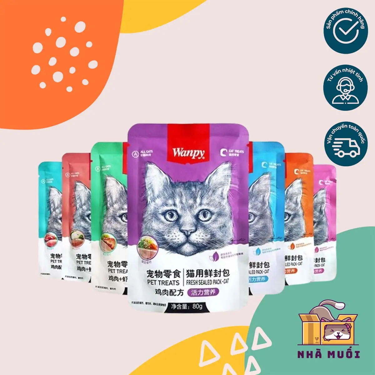 Pate Wanpy 80g pate mèo thơm ngon bổ dưỡng