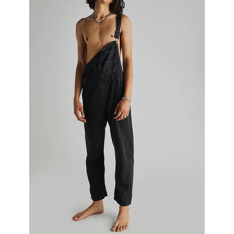 Product Introduction of Women Fashion Denim Long Jumpsuit Casual Spaghetti Strap Wide Leg Romper Pants Summer Baggy Bib Overalls 32