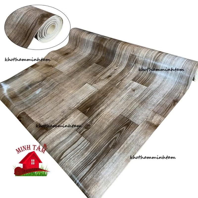 1m x 1m( 1m vuông )Thảm nhựa SIMILI  trải sàn vân gỗ loại dày 1.6mm Trong nhà 4