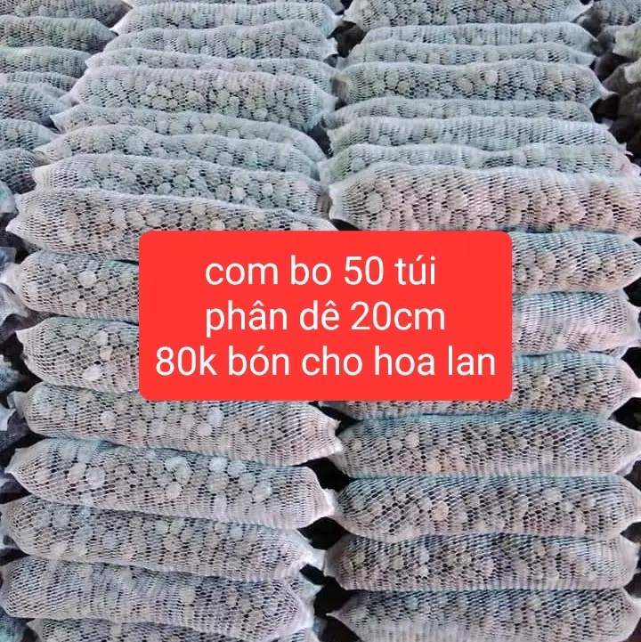 50 túi phân dê 20 cm đóng túi  bón cho hoa phong lan