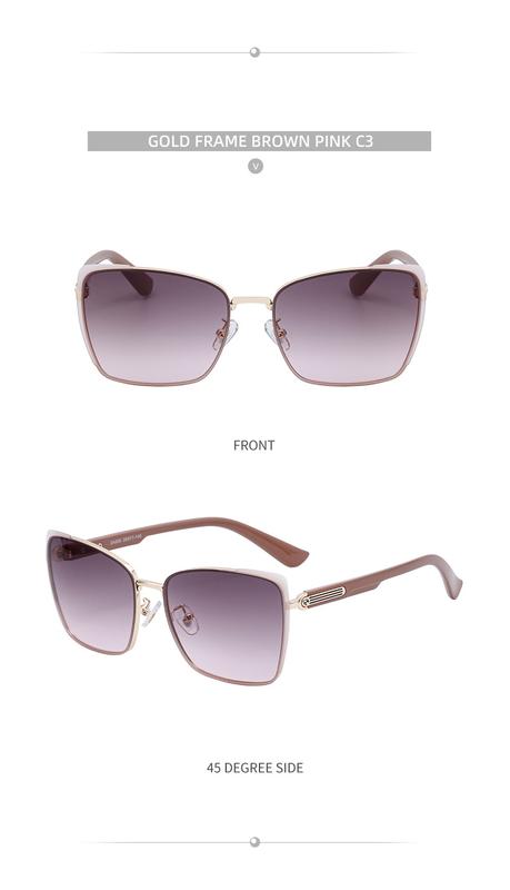 Product Introduction of 2024 New Cats' Eye Sunglasses Women's High Sense Sun-Resistant Sunglasses Personality All-Match Glasses 16