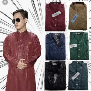 BISA COD JUBAH EMBOS jubah pria gamis laki laki gamis pria JUBAH ARAB KAIN EMBOS Dewasa Muslim