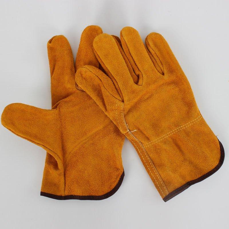 Găng tay da bò hàn bảo hộ lao động, găng tay hàn cơ khí dài 25cm