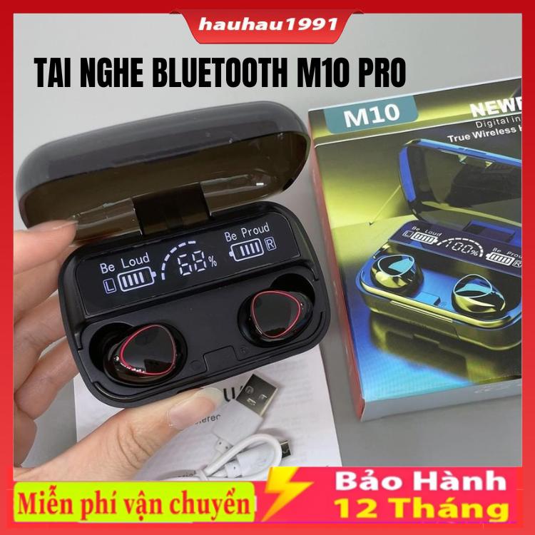 Tai nghe bluetooth M10/M100/F9/M90/M25 PRO Pin Trâu 3500maH âm thanh trung thực ,  hộp sạc có màn hình led