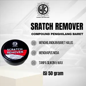 WK Rubbing Compound Kompon Penghilang Baret / Goresan Scratch Remover Body Motor Mobil Helm 50gr