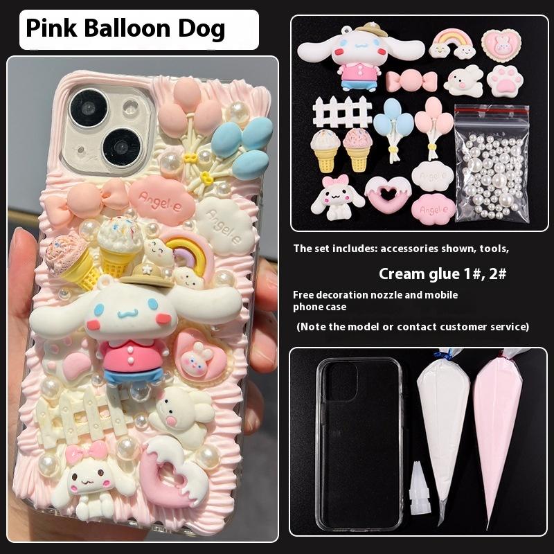 Product Introduction of DIY Cream Glue Phone Case Material Package Clow M Big Ear Dog Cream Glue DIY Material Creative Handmade Gift for Women 8