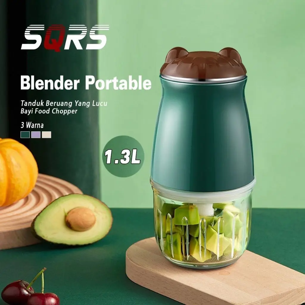 Blender kapsul Blender copper Multifungsi Tanduk Beruang Grinder type 128 Blender Food Baby Multifungsi 1.3 Liter