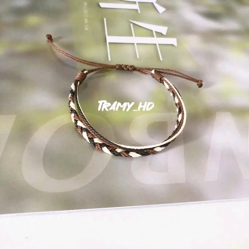 Vòng tay diy nam nữ tết bính  mix dây handmade