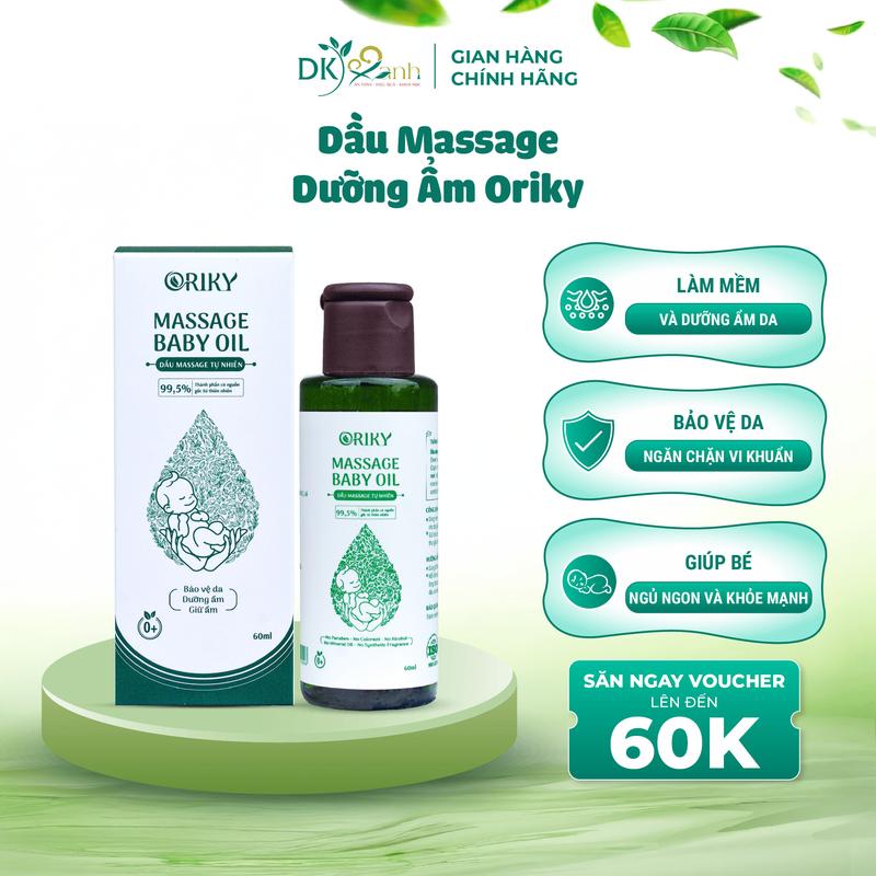 Dầu Massage Oriky Dưỡng Ẩm Cho Bé 60ml/Chai - Dược Khoa Xanh