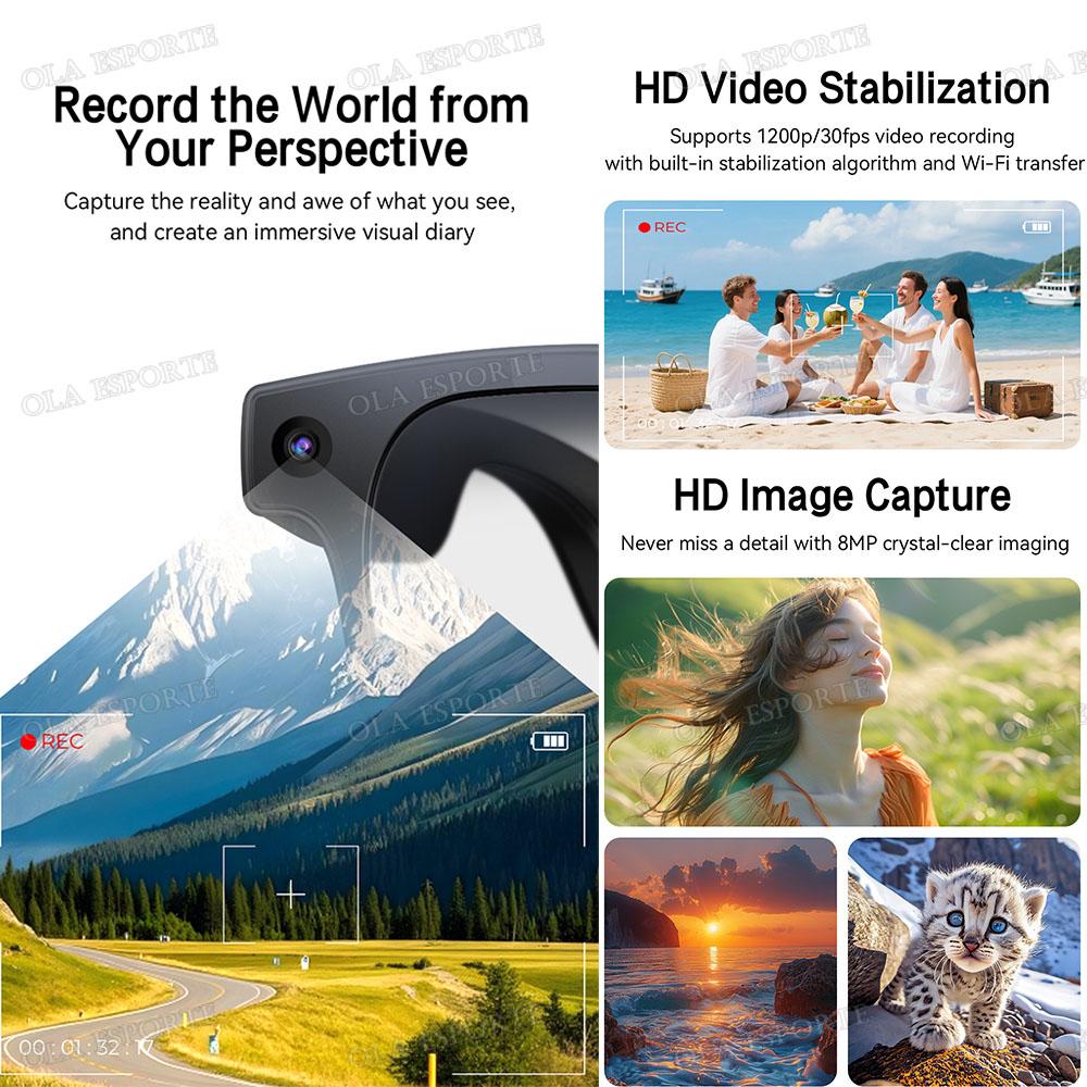 Smart AI Translation photography Glasses Take Photos Recognizing Objects 4K Camera Bluetooth Call Intelligent Recording Glasses - Image 4