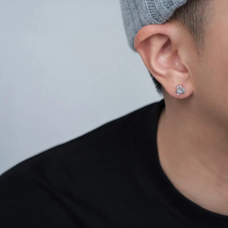 Hoa Tai Thiết Kế Đơn Giản, Unisex, Thời Trang, Phong Cách Hip-hop, Hoa Tai Xu Hướng Cá Tính 1