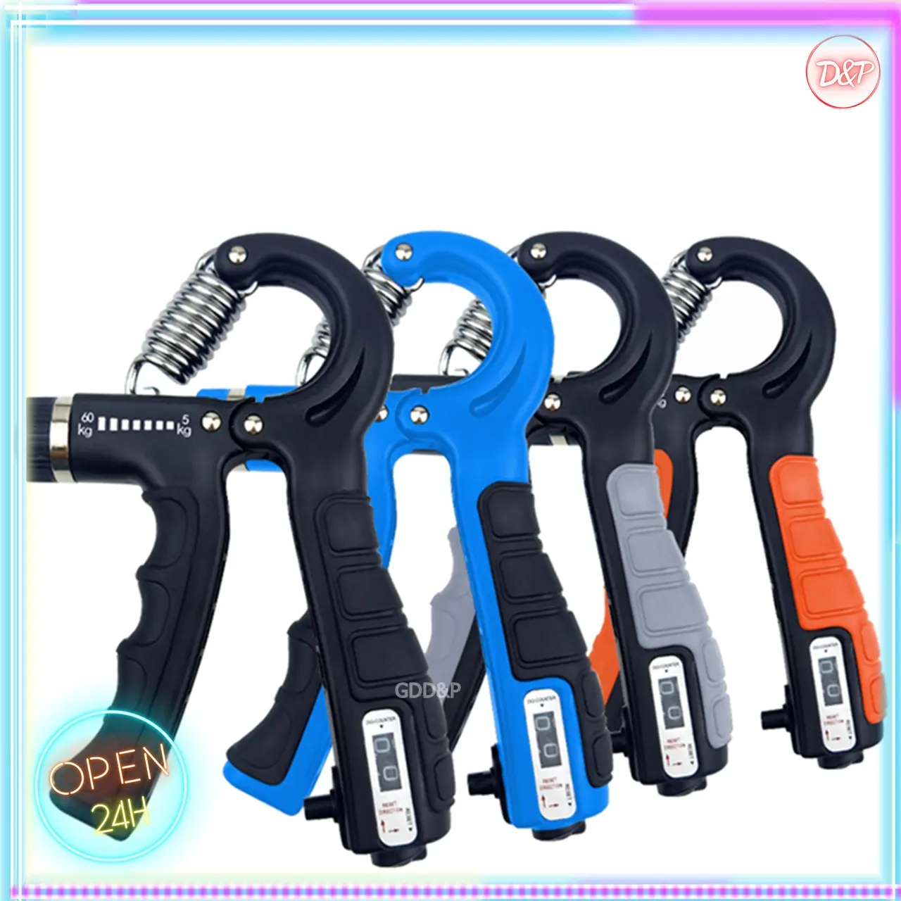 Kìm Bóp Tay Tăng Cường Cơ Tay - Lực Điều Chỉnh Từ 5 - 60kg