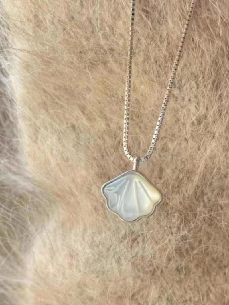 Product Introduction of Clavicle Chain Shell Pendant, Gift for Girlfriend: One Shell Necklace, Women Will Not Fade, High End, Versatile, Girl 1