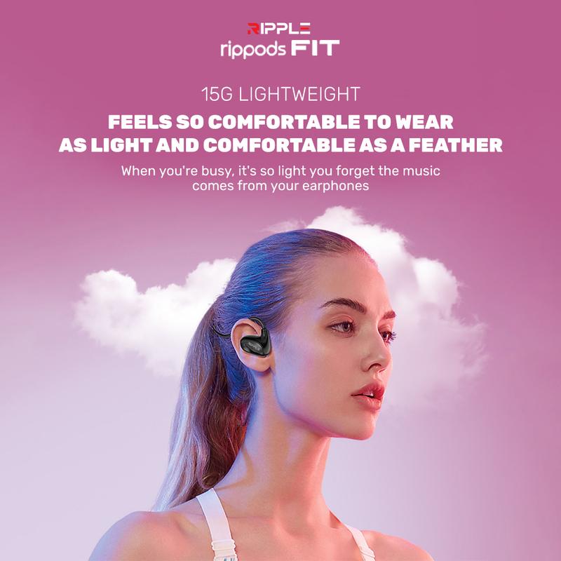 【Hot Selling】Ripple Rippods Fit F2 Sport Bluetooth Earphone wirelesss headset/handsfree 5.3 Garansi 1 tahun headphone earphones COD 7