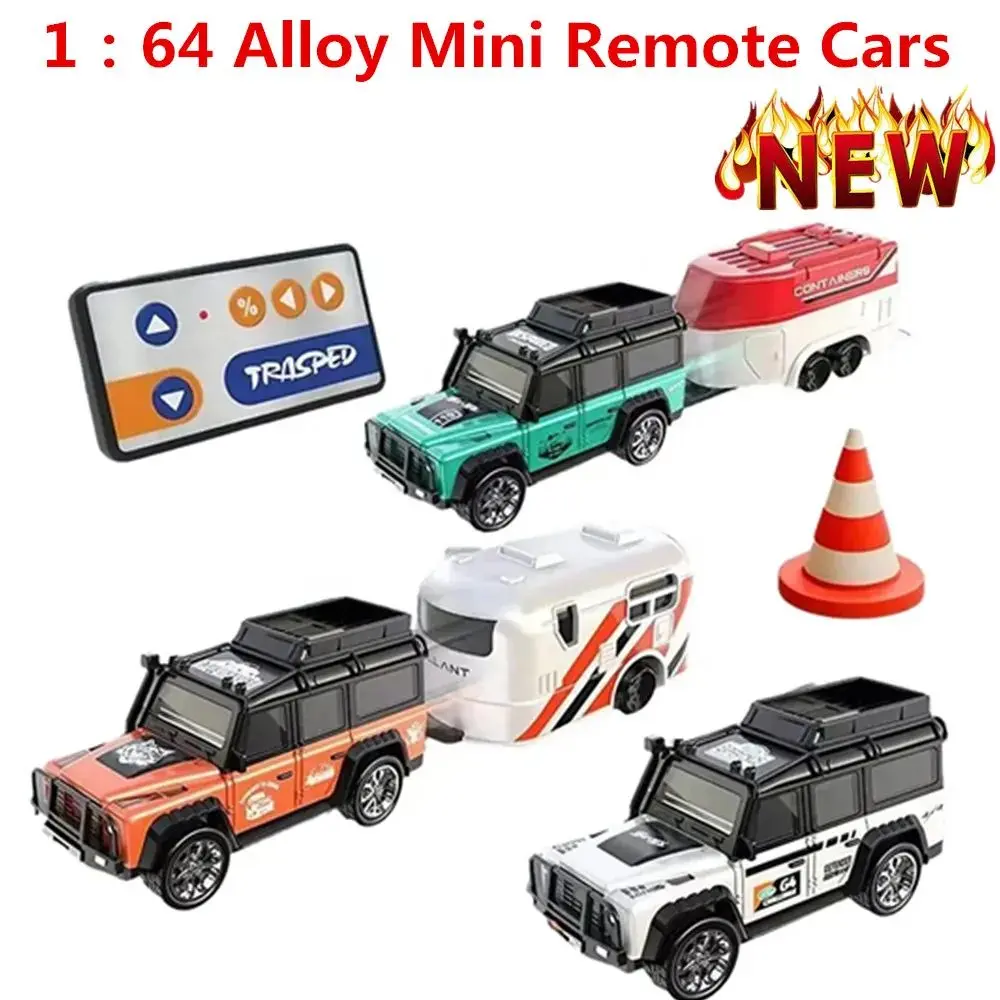 1/64 RC Mini Drifts Car With Lights 2.4G 5-Channel Alloy Remote Control SUV Long Endurance Electric Off-road Vehicle Kids Toys