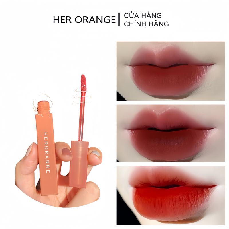 【2Cây 59K Son Lì HerOrange Nhật Ký Màu HR12 Twilight Velvet Chống Thấm Nước Lâu Trôi Như Nhung Mềm Mại Son Môi Nữ Trang Điểm Cosmetic Mỹ Phẩm Women Son Kem