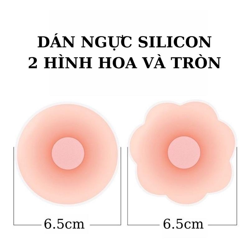 Miếng dán ngực silicone siêu dính chống nước dùng được nhiều lần VANISA DMAT12 Nữ Women Tim Sen Cao Su 2