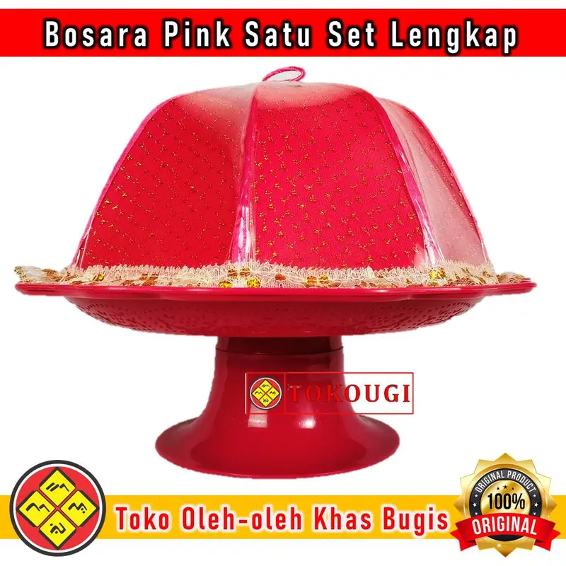 [COD] Bosara Satu Set Khas Bugis Makassar Lengkap Warna Pink 0
