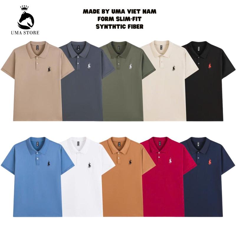 Combo 3 Áo Thun polo Uma vải cá sấu Poly Hàn thêu hình ngựa UMAPL3 UMA STORE 3