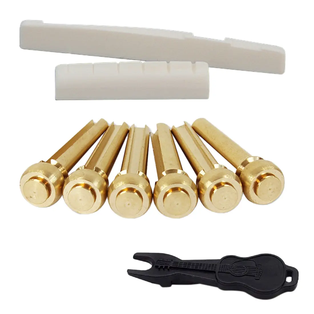 【ibang bansa】Acoustic Guitar String End Nut Bridge Saddle Abalone Pins ...